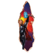 Vinilos marvel puertas 3d super héroe thor